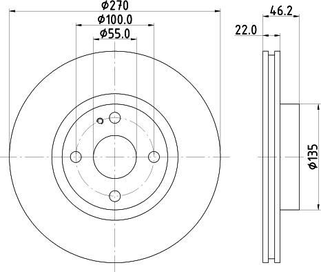 HELLA PAGID 8DD 355 115-361 - Əyləc Diski furqanavto.az