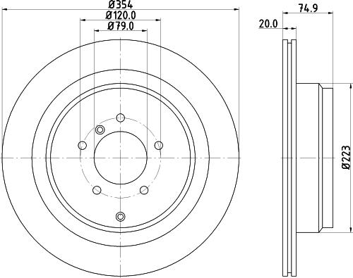 HELLA PAGID 8DD 355 124-501 - Əyləc Diski furqanavto.az