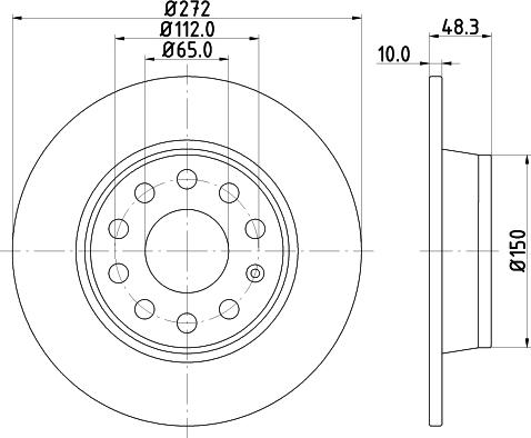 HELLA PAGID 8DD 355 124-041 - Əyləc Diski furqanavto.az