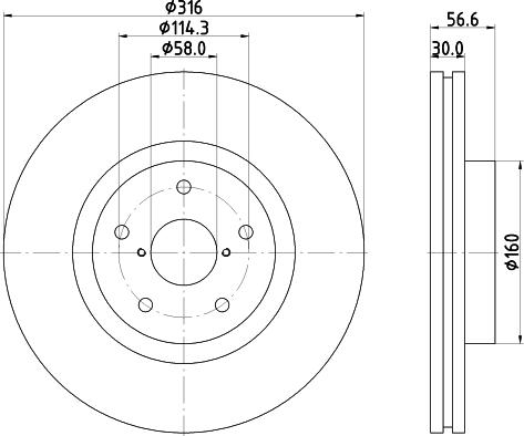 HELLA PAGID 8DD 355 116-361 - Əyləc Diski furqanavto.az