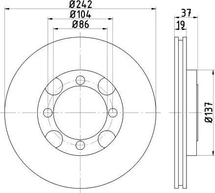 HELLA PAGID 8DD 355 110-921 - Əyləc Diski furqanavto.az