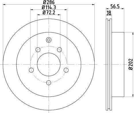 HELLA PAGID 8DD 355 110-851 - Əyləc Diski furqanavto.az