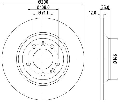 HELLA PAGID 8DD 355 110-801 - Əyləc Diski furqanavto.az