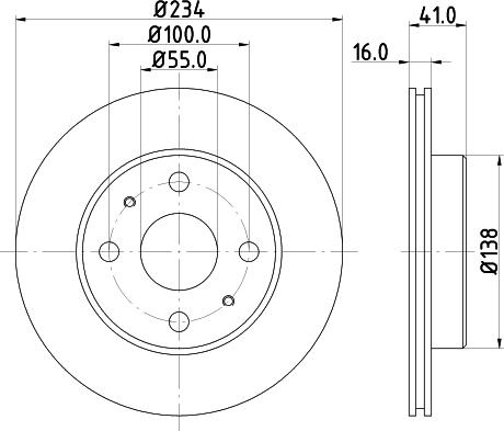 HELLA PAGID 8DD 355 110-701 - Əyləc Diski furqanavto.az