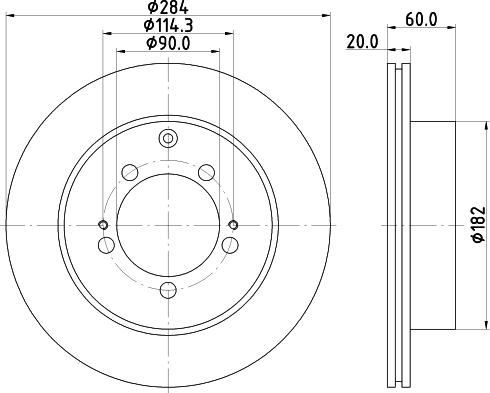 HELLA PAGID 8DD 355 111-491 - Əyləc Diski furqanavto.az