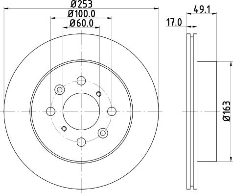 HELLA PAGID 8DD 355 111-591 - Əyləc Diski furqanavto.az