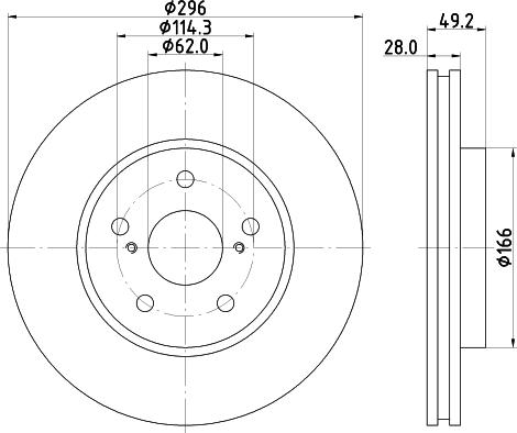 HELLA PAGID 8DD 355 111-681 - Əyləc Diski furqanavto.az