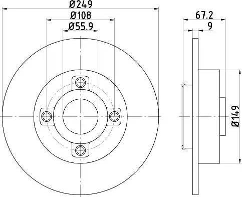 HELLA PAGID 8DD 355 111-331 - Əyləc Diski furqanavto.az