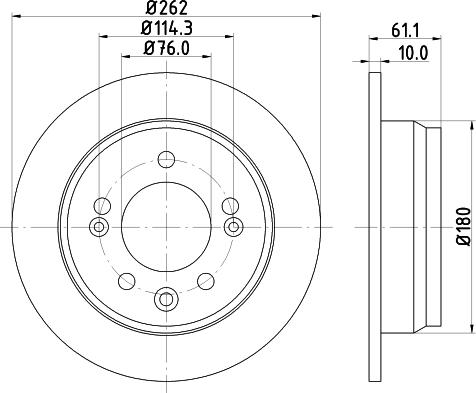 HELLA PAGID 8DD 355 118-861 - Əyləc Diski furqanavto.az