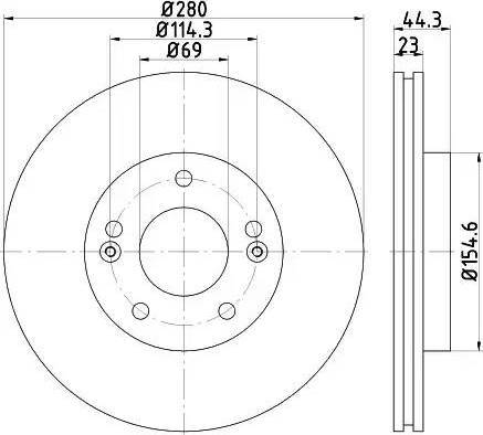 HELLA PAGID 8DD 355 129-461 - Əyləc Diski furqanavto.az