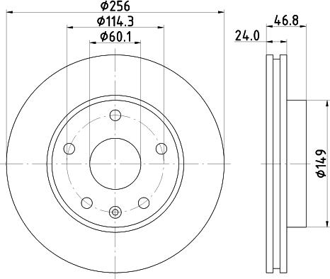 HELLA PAGID 8DD 355 113-571 - Əyləc Diski furqanavto.az