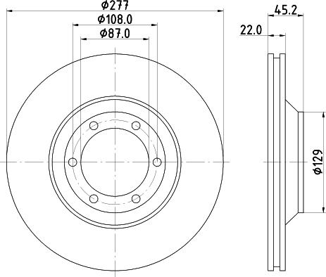 HELLA PAGID 8DD 355 113-041 - Əyləc Diski furqanavto.az