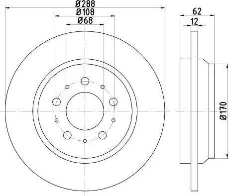 HELLA PAGID 8DD 355 113-021 - Əyləc Diski furqanavto.az