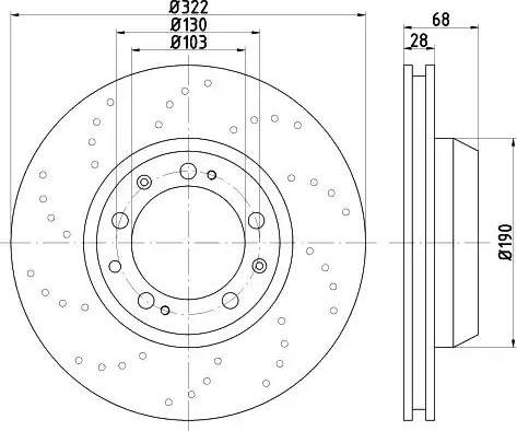 HELLA PAGID 8DD355113131 - Əyləc Diski furqanavto.az