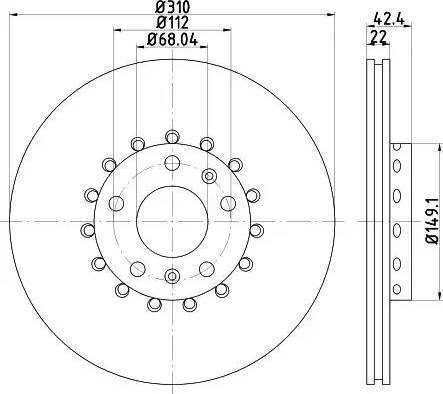 HELLA PAGID 8DD 355 121-751 - Əyləc Diski furqanavto.az