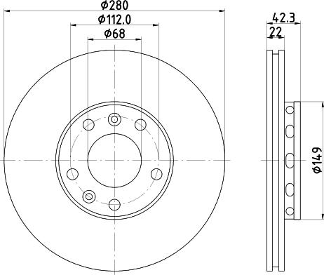 HELLA PAGID 8DD 355 113-321 - Əyləc Diski furqanavto.az