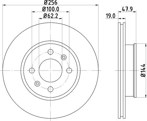 HELLA PAGID 8DD 355 112-471 - Əyləc Diski furqanavto.az