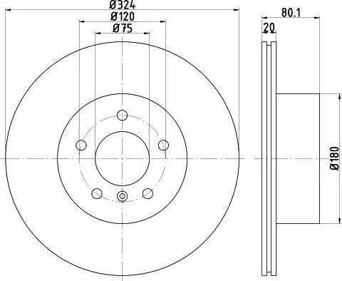 HELLA PAGID 8DD 355 121-761 - Əyləc Diski furqanavto.az