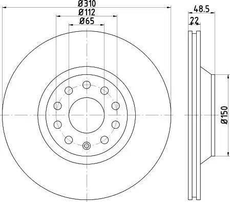 HELLA PAGID 8DD 355 121-911 - Əyləc Diski furqanavto.az