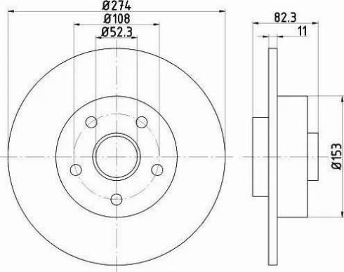 HELLA PAGID 8DD 355 112-351 - Əyləc Diski www.furqanavto.az