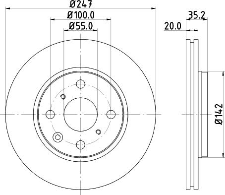 HELLA PAGID 8DD 355 112-311 - Əyləc Diski furqanavto.az