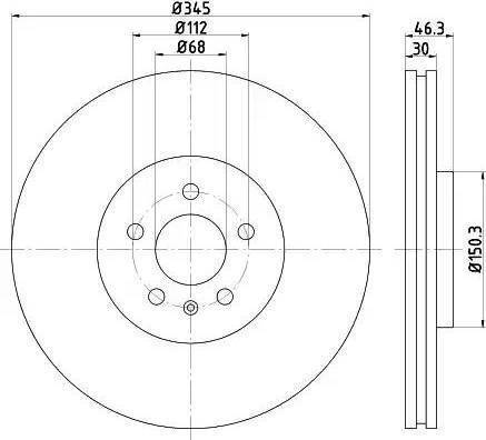 HELLA PAGID 8DD 355 112-381 - Əyləc Diski furqanavto.az