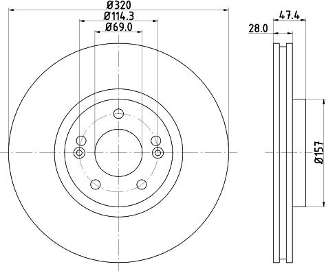 HELLA PAGID 8DD 355 117-971 - Əyləc Diski furqanavto.az