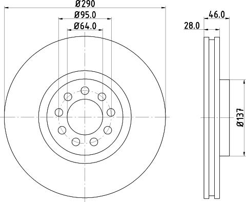 HELLA PAGID 8DD 355 117-461 - Əyləc Diski furqanavto.az