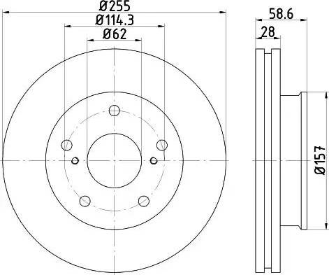 HELLA PAGID 8DD 355 117-001 - Əyləc Diski furqanavto.az