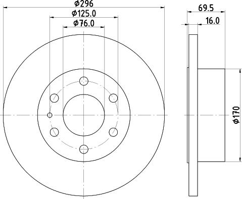 HELLA PAGID 8DD 355 117-171 - Əyləc Diski furqanavto.az