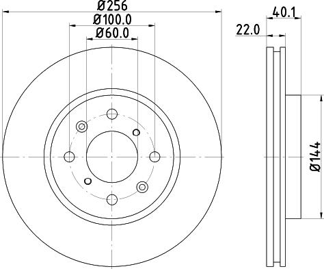 HELLA PAGID 8DD 355 117-371 - Əyləc Diski furqanavto.az