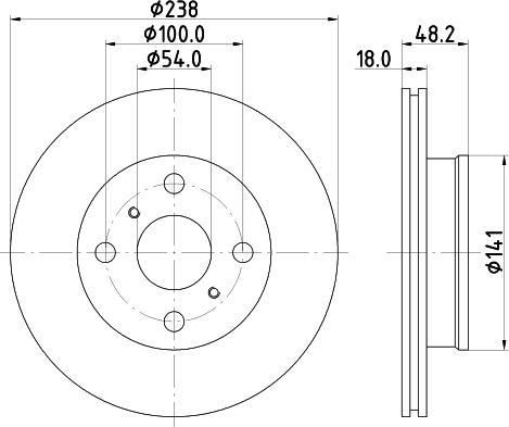 HELLA PAGID 8DD 355 133-901 - Əyləc Diski furqanavto.az