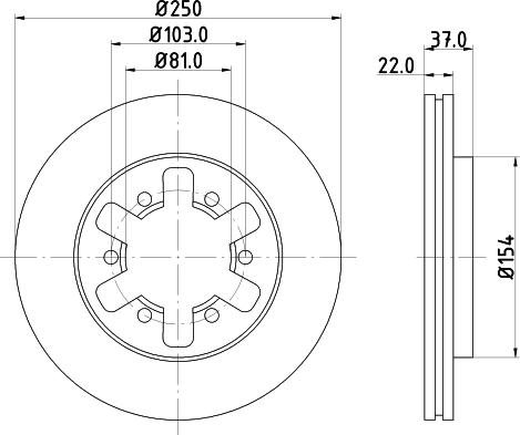 HELLA PAGID 8DD 355 133-931 - Əyləc Diski furqanavto.az