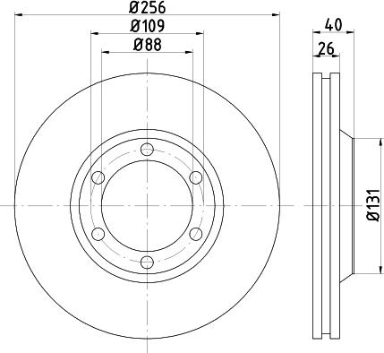 HELLA PAGID 8DD 355 133-971 - Əyləc Diski furqanavto.az