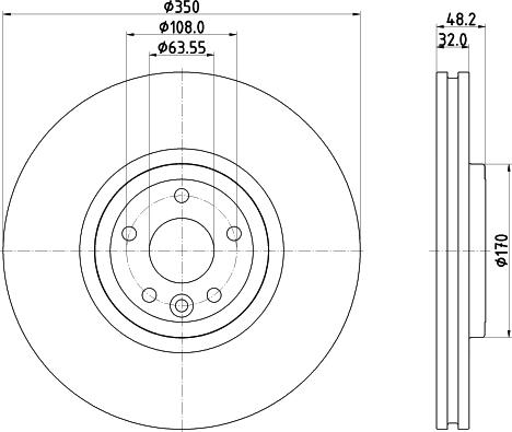 HELLA PAGID 8DD 355 132-471 - Əyləc Diski furqanavto.az