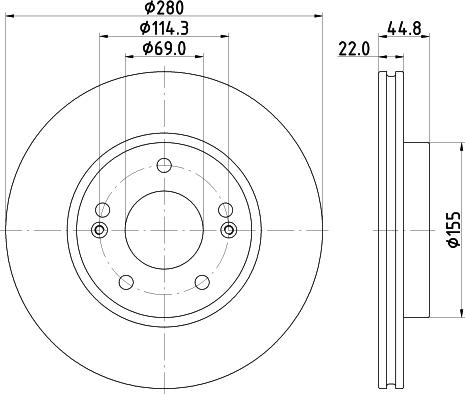 HELLA PAGID 8DD 355 132-641 - Əyləc Diski furqanavto.az