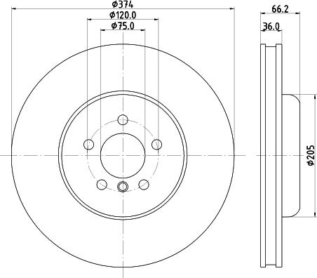 HELLA PAGID 8DD 355 132-881 - Əyləc Diski furqanavto.az