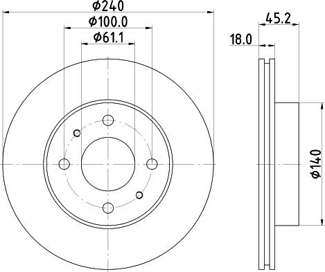 HELLA PAGID 8DD 355 129-971 - Əyləc Diski furqanavto.az