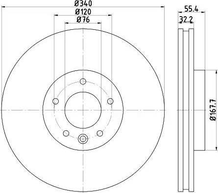 HELLA PAGID 8DD 355 117-251 - Əyləc Diski furqanavto.az