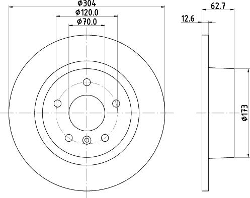 HELLA PAGID 8DD 355 124-671 - Əyləc Diski furqanavto.az