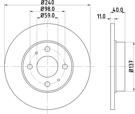 HELLA PAGID 8DD 355 124-091 - Əyləc Diski furqanavto.az