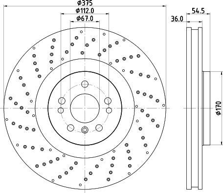 HELLA PAGID 8DD 355 125-041 - Əyləc Diski furqanavto.az