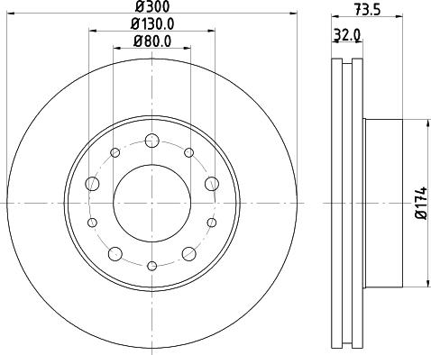 HELLA PAGID 8DD 355 125-261 - Əyləc Diski furqanavto.az