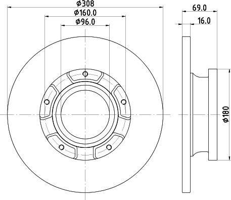 HELLA PAGID 8DD 355 126-591 - Əyləc Diski furqanavto.az