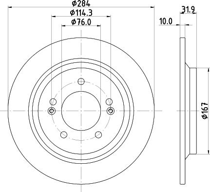 HELLA PAGID 8DD 355 126-651 - Əyləc Diski furqanavto.az