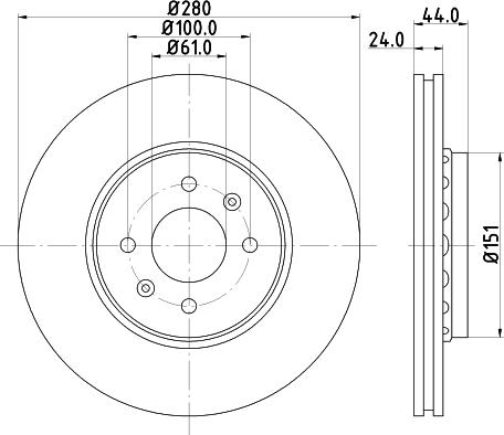 HELLA PAGID 8DD 355 126-811 - Əyləc Diski furqanavto.az