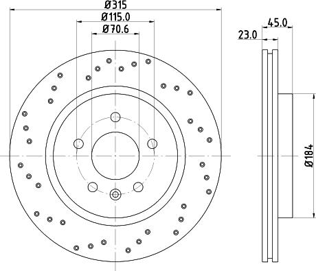 HELLA PAGID 8DD 355 126-391 - Əyləc Diski furqanavto.az