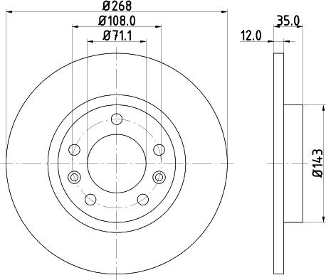 HELLA PAGID 8DD 355 120-491 - Əyləc Diski furqanavto.az