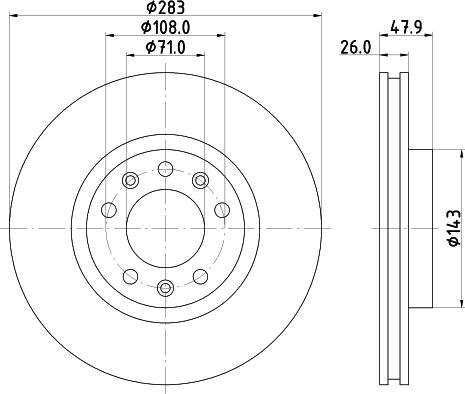 HELLA PAGID 8DD 355 120-481 - Əyləc Diski furqanavto.az