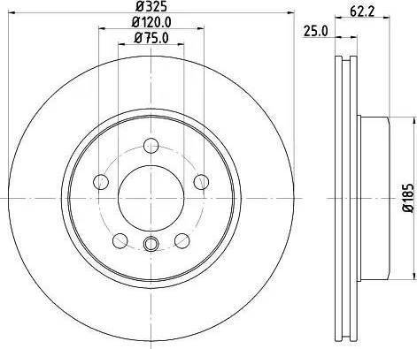 HELLA PAGID 8DD 355 121-341 - Əyləc Diski furqanavto.az